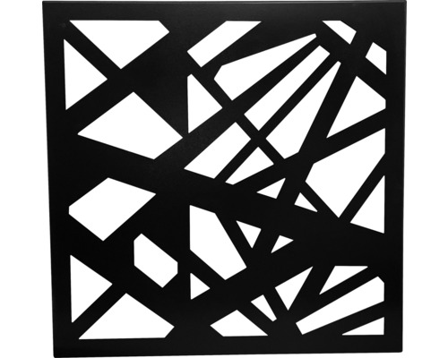 Panou gard tablă decupată Geometric 900x900 mm negru