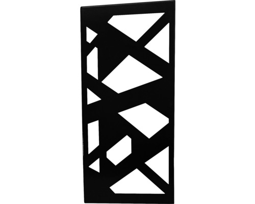 Panou gard tablă decupată Geometric 400x900 mm negru