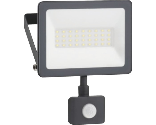 Proiector cu LED integrat Schneider Mureva 20W 2000 lumeni IP44, senzor de mișcare, lumină rece, negru