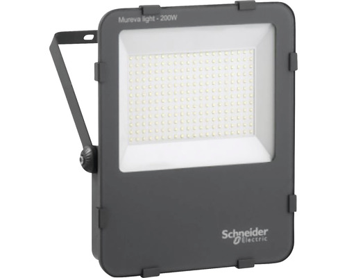 Proiector LED exterior Schneider Mureva 200W 24000 lumeni IP65, lumină rece, negru