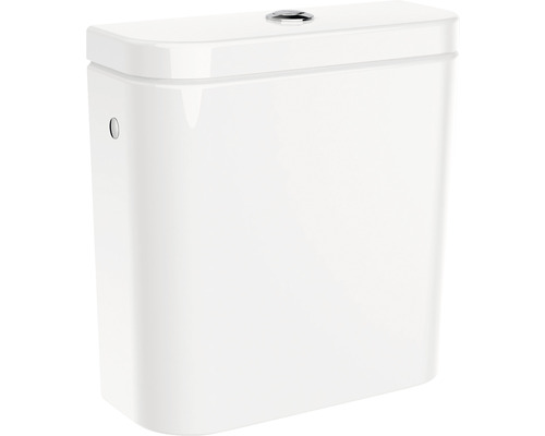 Rezervor WC ceramic Roca The Gap, dublă comandă, 3-4,5 l, admisie laterală, alb