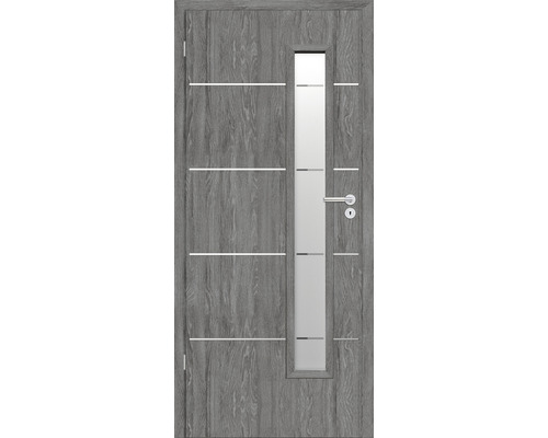 Foaie de ușă Classen stejar grigio Discovery 11 MDF 203,5x74,4 cm stânga 3 balamale