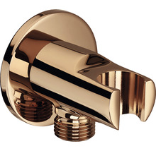 Cot racord cu suport duș Round 1/2" rose gold-thumb-0 Cot racord cu suport duș Round 1/2" rose gold-thumb-0