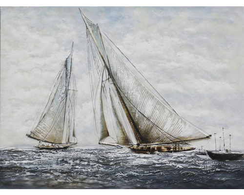 Tablou pictat Sailboats 60x90 cm