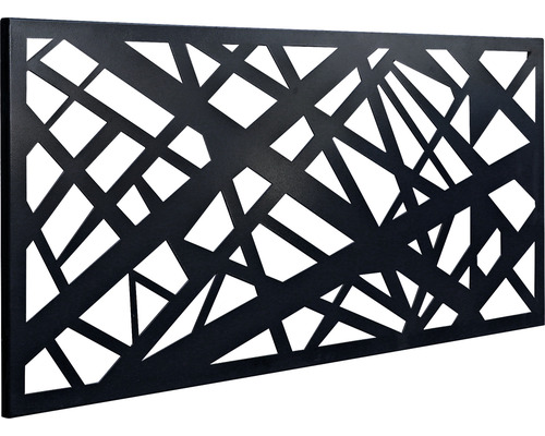 Panou gard tablă decupată Geometric 1900x900 mm negru