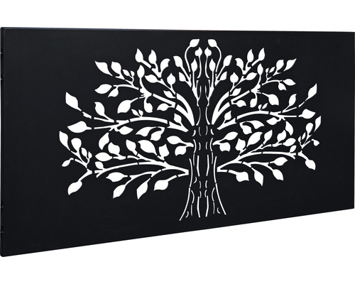 Panou decorativ metalic de perete cu design de copac pentru interior