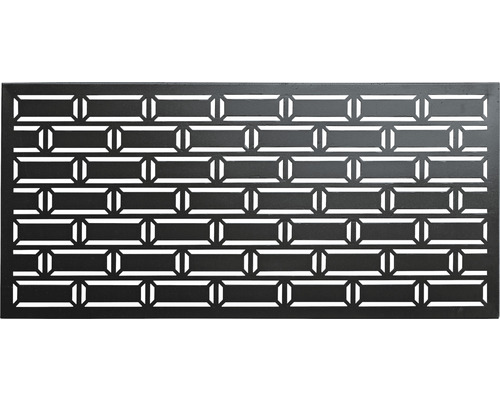 Placă metalică decorativă cu model dreptunghiular decupat