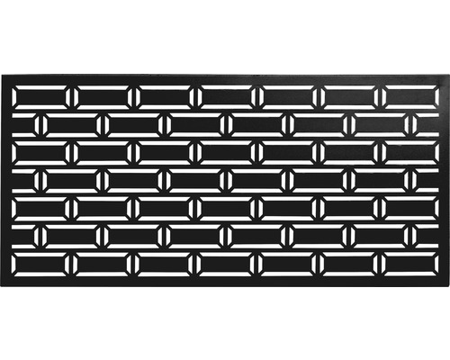 Panou gard tablă decupată Cărămizi 1900x900 mm negru