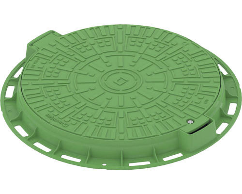 Capac rotund VODALAND din polipropilenă PL600 A15 Ø 800 mm 80 mm verde buc