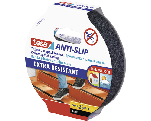Rola bandă antiderapantă Tesa, 5 m x 25 mm