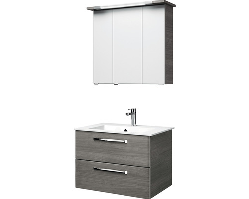 Dulap de bază pentru lavoar cu lavoar și dulap cu oglindă pentru baie