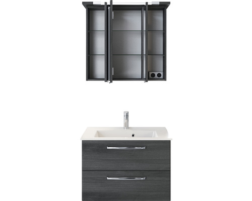 Set lavoar pentru baie cu dulap cu oglindă și două sertare