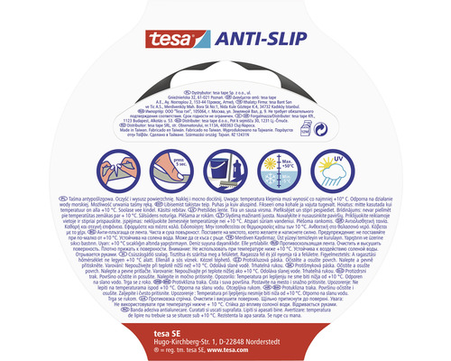 Informații despre banda antiderapantă Tesa