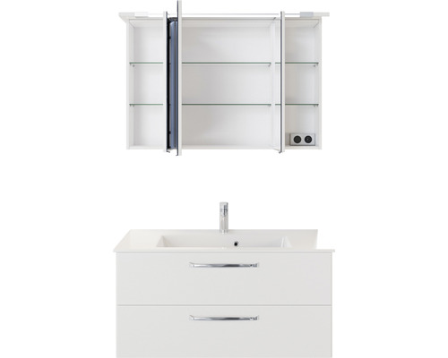 Set lavoar cu dulap cu oglindă pentru baie