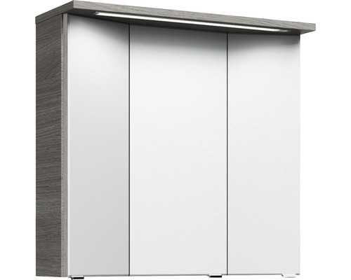 Dulap cu oglindă cu trei uși și iluminare integrată