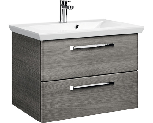 Dulap de bază pentru lavoar cu două sertare, lavoar și baterie