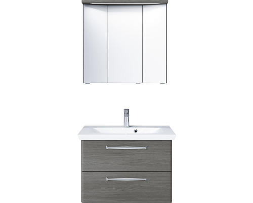 Set de baie cu dulap de lavoar și dulap cu oglindă