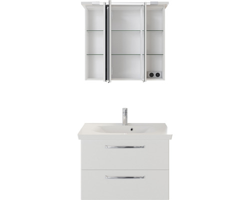 Dulap de bază pentru lavoar cu lavoar și dulap cu oglindă pentru baie