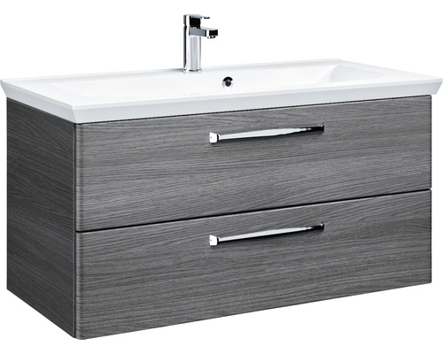 Dulap inferior pentru lavoar cu două sertare și lavoar aplicat