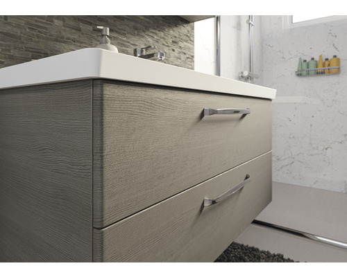 Dulap inferior pentru lavoar cu două sertare și mânere