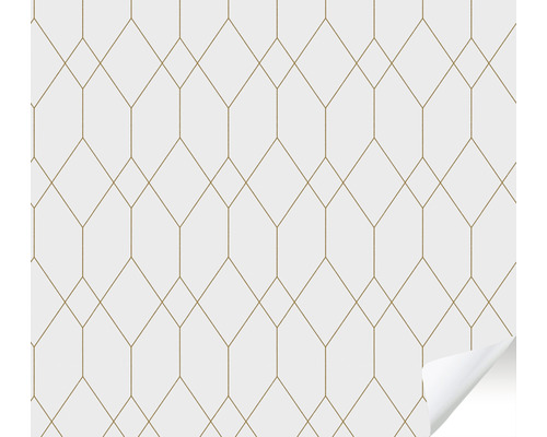 Tapet autoadeziv 38567-1 model geometric alb-auriu 8,4x0,53 m Tapet cu model geometric