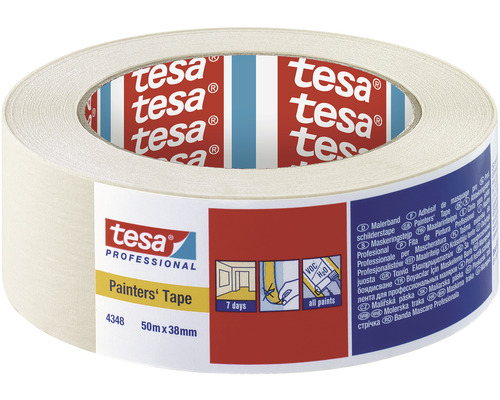 Bandă mascare premium tesa® crem 38 mm x 50 m Bandă adezivă profesională Tesa pentru zugrăvit, 50 metri x 38 milimetri