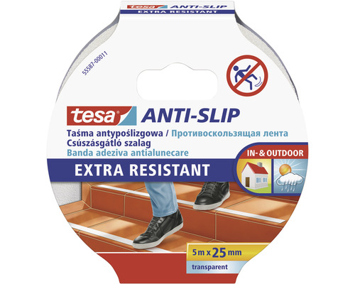 Bandă anti-alunecare tesa transparentă 5 m x 25 mm Rola bandă antiderapantă Tesa 5 m x 25 mm