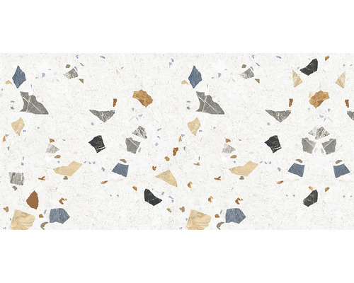 Gresie exterior / interior porțelanată Terrazzo Matt 120x60 cm Placă decorativă de terrazzo cu diverse elemente de piatră