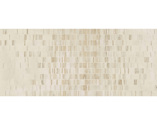 Faianță decorativă Concreto Crema rectificată 120x278 cm Faianță mozaic bej cu model geometric