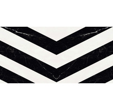 Gresie / Faianță porțelanată Zebra Black High Glossy rectificată 60x120 cm-thumb-1