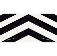 Gresie / Faianță porțelanată Zebra Black High Glossy rectificată 60x120 cm-thumb-0