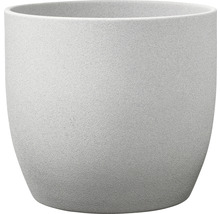 Mască ghiveci Soendgen Basel Stone ceramică Ø 16 cm H 15 cm gri deschis