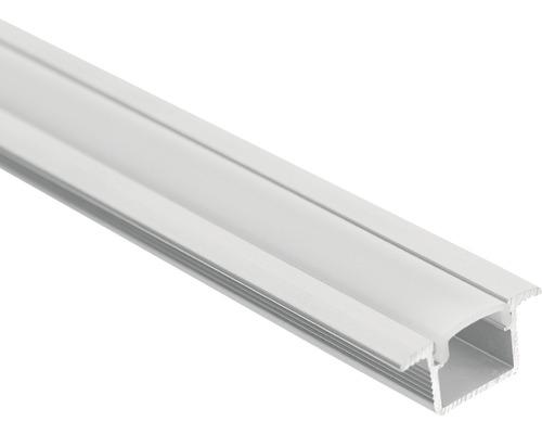 Profil bandă LED aluminiu încastrabil LPV12 1m, incl. capace și abajur difuzor