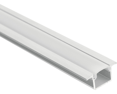 Profil bandă LED aluminiu cu autoadeziv LPV12 2m, incl. capace și abajur difuzor Profil din aluminiu pentru benzi LED