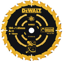 Pânză de ferăstrău DeWalt 184 x 1,65 mm, 24 de dinți și alezaj de 16 mm