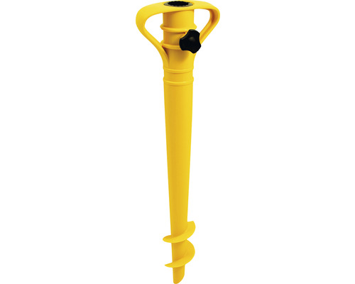 Suport pentru umbrelă de plajă plastic Ø 43 cm galben