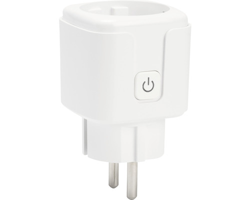 Priza inteligentă albă cu întrerupător pornit/oprit