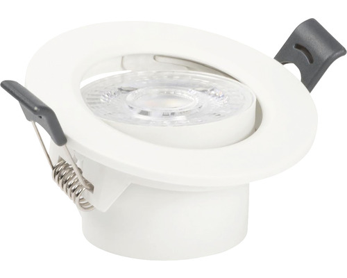Spot LED încastrat Pulsar 5W 345 lumeni, lumină RGBW, Ø85 mm, alb, conexiune WiFi & Bluetooth Spot încastrat cu mecanism cu arc