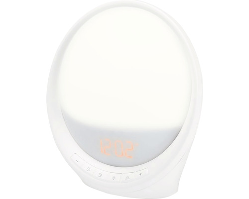 Veioză cu LED integrat & ceas/alarmă Pulsar Remy 6W 350 lumeni, lumină RGBW, albă, conexiune WiFi & Bluetooth-0