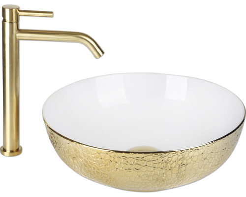 Baterie de lavoar și lavoar așezat pentru baie