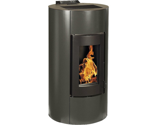 Șemineu pe peleți Interstoves Angelina 8,9 kW negru, aprindere electrică, 103x53x53 cm Șemineu pe peleți cu flăcări în camera de ardere