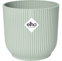 Ghiveci din plastic cu caneluri verticale și logo Elho