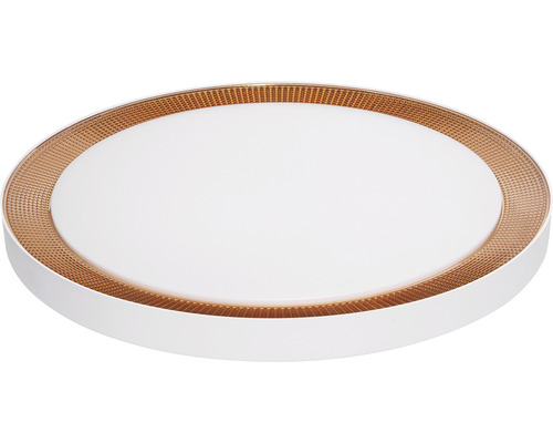 Lumină de plafon albă cu margine maro