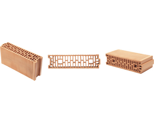 Trei cărămizi în diferite vederi pentru proiecte de construcții