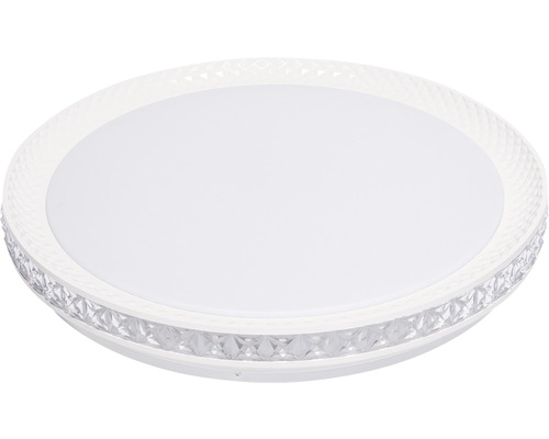 Plafonieră LED rotundă cu margine de cristal