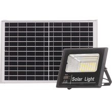 Proiector solar cu LED QL Lighting 2800 lumeni 3000-8000K, cu telecomandă, aluminiu negru-thumb-0