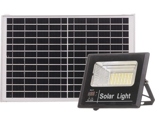 Proiector solar cu LED QL Lighting 2800 lumeni 3000-8000K, cu telecomandă, aluminiu negru-0