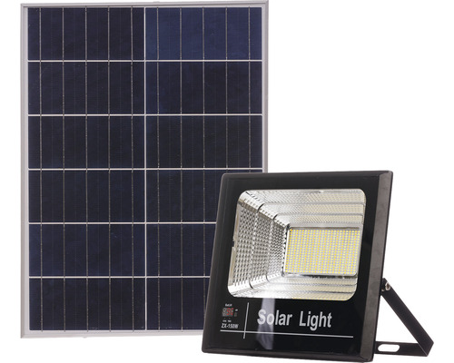 Proiector solar cu LED QL Lighting 12000 lumeni 3000-8000K, cu telecomandă, aluminiu negru