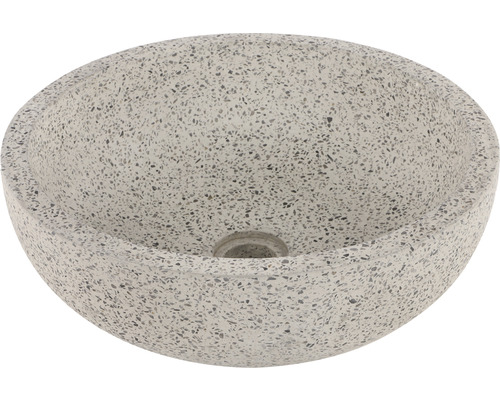 Lavoar rotund Differnz Terrazzo cu montaj pe blat Ø 40 cm negru/alb Lavoar rotund Differnz Terrazzo cu montaj pe blat Ø 40 cm negru/alb