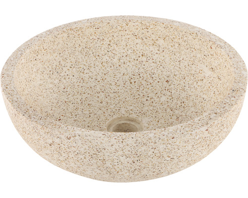 Lavoar rotund Differnz Terrazzo cu montaj pe blat Ø 40 cm maro/bej